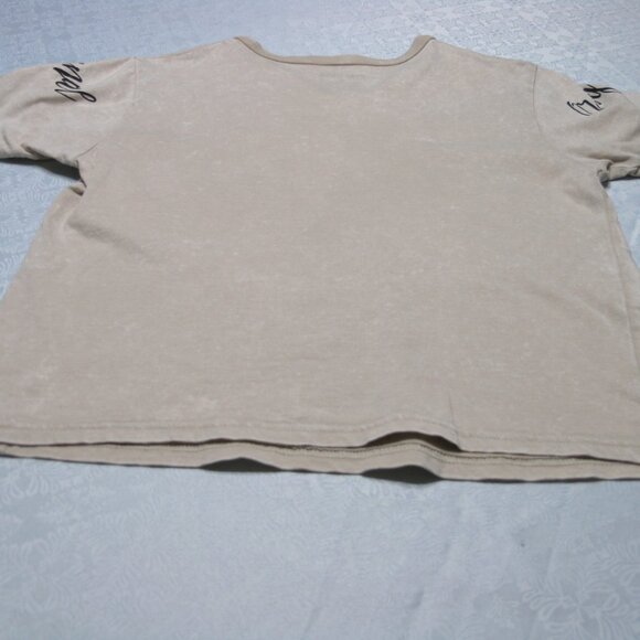 On Fire- women's T-Shirt beige Size Medium w/ I'm Not Perfect saying - Picture 4 of 8